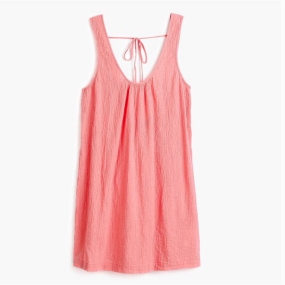 J. CREW Cotton Sleeveless Tie Back Tassel Swim Coverup